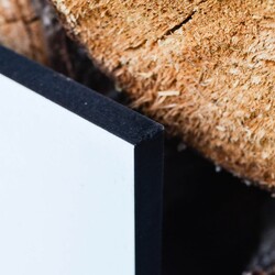 Wooden Picture - Flower Drawing | White