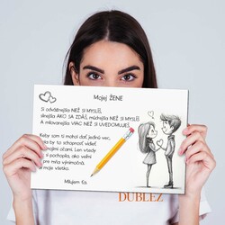 Darček pre ženu - Tabuľka s vyznaním lásky