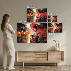 Japanese Wooden Artwork - Geisha