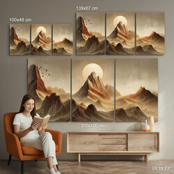 Moderný 3-dielny obraz - Hory