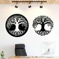 2 az 1-ben fából készült életfák - Hod és Netzach | Fekete