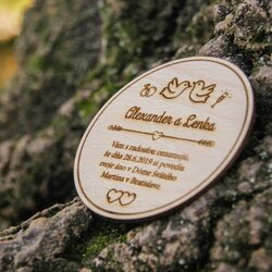 Magnetka na svadbu - kruh 