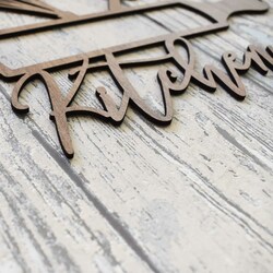 Wooden Kitchen Sticker - Rolling Pin | Tobacco Oak