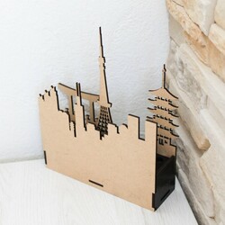 Dřevěný stojan na tužky / pera - Tokyo | Černá