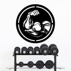 Fitness Wall Art - Bodybuilder&#039;s Biceps | Black