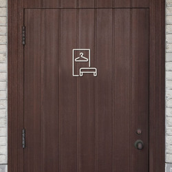 Dřevěné označení dveří - Šatna | Bílá