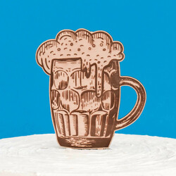 Drevená dekorácia do torty - Pivo