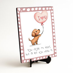 Detský obraz zamilovaného psíka