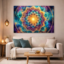 Drevený obraz - Mandala Galaxia