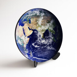 Zemeguľa - Okrúhly obraz z dreva