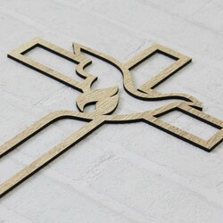 Christian Cross made from Wood on the Wall | Oak Sonoma