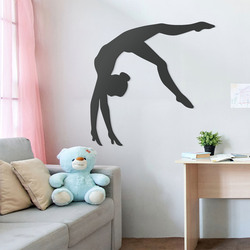 Nástenná dekorácia - Gymnastka  | Antracitovo-šedá