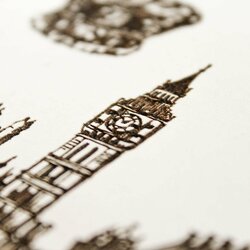 Three-Dimensional Picture - London | White