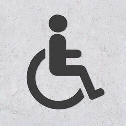 Wooden Door Sign - Disabled | Anthracite Gray