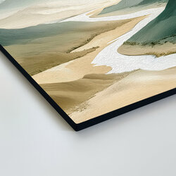 Moderní obraz hor a řeky - Klid krajiny