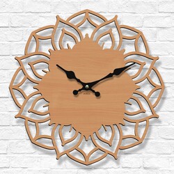 Drevené hodiny mandala - Aura | Buk