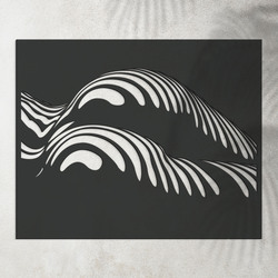 Modern Wall Art for the Bedroom Above the Bed - Act | Anthracite Gray