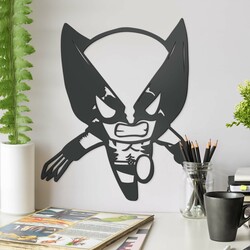 Wooden 3D Wall Art of Wolverine | Anthracite Gray