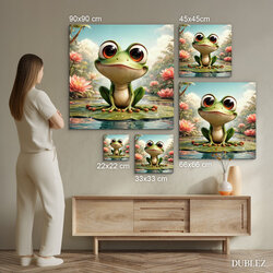 Drevený obraz pre deti - Žabka