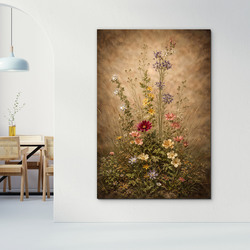 Drevený obraz na stenu do kuchyne - Krása lúčnych kvetov