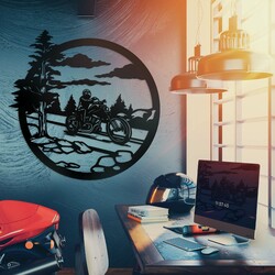 Original gift for a biker - Motorcycle Wall Art | Wenge