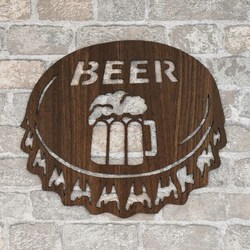 Drevený darček pre milovníka piva - Pivné viečko | Orech