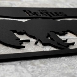 Wooden Wall Art - The Beatles | Black