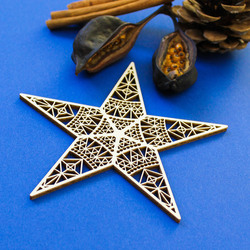 Vianočná hviezda na stromček | Topoľová preglejka