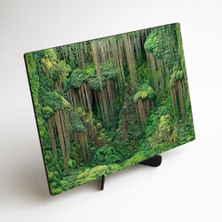 Printed Moss Wall Art on Wood - A Touch of Wilderness