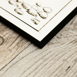 Drevený obraz do kaviarne - Old Town Cafe  | Biela