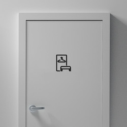 Dřevěné označení dveří - Šatna | Černá