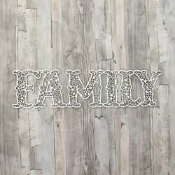 Wooden Wall Art - Family | White