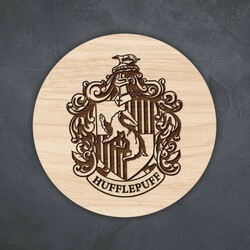 Dřevěné podložky pod hrnky - Fakulty Bradavic