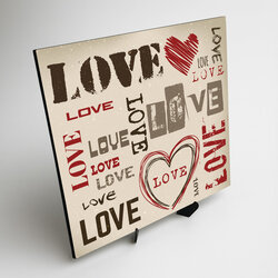 Drevený obraz - Love Love Love