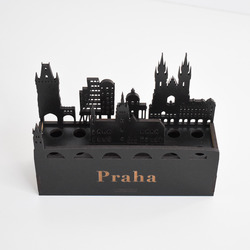 Dřevěný stojánek na tužky - Praha | Černá