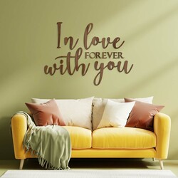 Citát o lásce na zeď - In love forever | Ořech