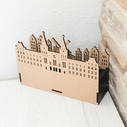 Drevený, luxusný stojan na perá - Amsterdam | Čierna