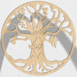 Darček na svadbu - Strom lásky s iniciálami - Amor | Javor