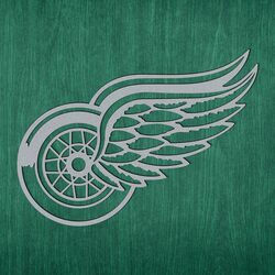 Drevené logo - Detroit Red Wings | Strieborná