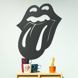 Wooden Sign for the Wall - The Rolling Stones | Anthracite Gray