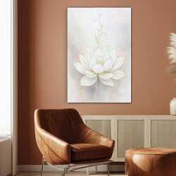 Lotos - Imagine pe lemn