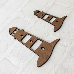 3D Wooden Lighthouse on the Wall | Walnut
