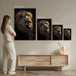 Wooden Wall Art of a Lion - King of Animals