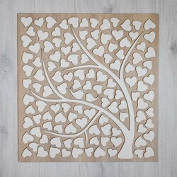 Velká svatební kniha hostů – Ptáčata | Bílá / Dub Sonoma