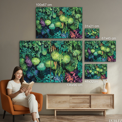 Zelený obraz machu - Tropical