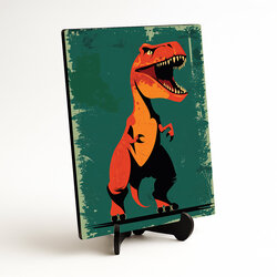 Dětský retro obraz - T-Rex