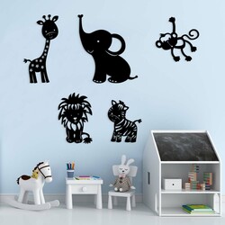 Dětské nálepky na zeď - Safari | Černá