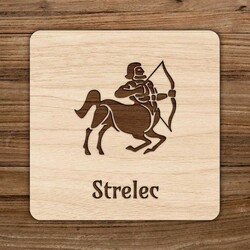 Darček k narodeninám - Podložka pod pohár znamenie Strelec