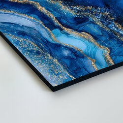 Imitation of marble painting - Blue agate
