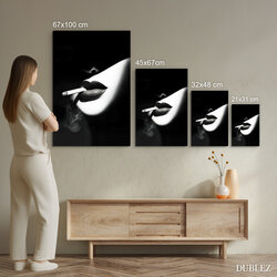 Black and white glamour image - Woman with a cigarette